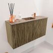 Mondiaz JOYA-DLUX 80cm meuble de toilette - couleur Dusk - Vasque FAYE position Milieu 1 trou de robinet couleur Arena. SW1425742
