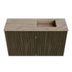 Mondiaz JOYA-DLUX 70cm toiletmeubel - kleur Shadow - Wastafel FAYE positie Rechts 1 kraangat kleur Arena. SW1424793