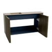 Mondiaz JOYA-DLUX Meuble de salle de bains 81.6cm - arrondi droit couleur Shadow - Vasque FAYE position Gauche Sans trou de robinet couleur Arena SW1424827