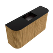 Mondiaz JOYA 83.2cm toiletmeubel - ronding links en rechts kleur Oak - Wastafel FAYE positie Midden Zonder kraangat kleur Urban. SW1421290