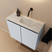 MONDIAZ TURE-DLUX Meuble de toilettes 60cm Clay. Lavabo EDEN Opalo position droite. Sans trou de robinet. SW1104277