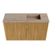 Mondiaz JOYA-DLUX Meuble de toilette 70cm - couleur Chêne - Vasque FAYE position Droite Sans trou de robinet couleur Saba SW1424167