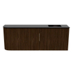 Mondiaz JOYA 111.6cm meuble de salle de bains - arrondi gauche couleur Noyer - Vasque FAYE position Droite Sans trou de robinet couleur Urban SW1421491