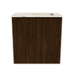 Mondiaz JOYA-DLUX Meuble de toilette 40cm - couleur Walnut - Lavabo FAYE position Droite 1 trou de robinet couleur Nata. SW1424459