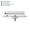 Easydrain compact taf drain single plate 90cm 30mm avec grille zéro design acier inoxydable 2301807