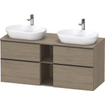 Duravit D-neo Meuble sous vasque 140x55x66.4cm 4 tiroirs Chêne (terra) mat SW641272