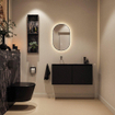 MONDIAZ TURE-DLUX Meuble toilette - 100cm - Urban - EDEN - vasque Lava - position gauche - sans trou de robinet SW1103642