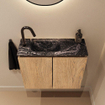 MONDIAZ TURE-DLUX Meuble toilette - 60cm - Washed Oak - EDEN - vasque Lava - position gauche - 1 trou de robinet SW1104111