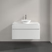 Villeroy & Boch Legato meuble sous lavabo avec 2 tiroirs pour lavabo à poser milieu 100x50x55cm blanc mat 0124642