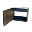 Mondiaz JOYA-DLUX 50cm meuble de salle de bains - couleur Shadow - Vasque FAYE position Gauche 1 trou de robinet couleur Frappe. SW1422717