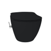 Creavit Free Hangtoilet met bidet - randloos - met bidetkraan - koud en warm water - zonder zitting - houtskool zwart SW1471011