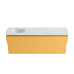 MONDIAZ TURE-DLUX Meuble toilette - 120cm - Ocher - EDEN - vasque Opalo - position gauche - 1 trou de robinet SW1104436