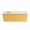 MONDIAZ TURE-DLUX meuble WC 120 cm Ocher. EDEN lavabo Opalo position gauche. Avec 1 trou de robinet. SW1104436
