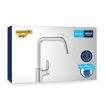 GROHE Start Robinet de cuisine - haut - bec pivotant - super acier SW705168