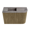 Mondiaz JOYA-DLUX 61.6cm toiletmeubel - ronding rechts kleur Dusk - Wastafel FAYE positie Links Zonder kraangat kleur Sombra. SW1426158