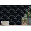 ÉCHANTILLON Par Goof Escama carrelage mural Écailles de poisson brillant noir SW735909