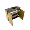 MONDIAZ TURE-DLUX Meuble toilette - 60cm - Oro - EDEN - vasque Lava - position droite - sans trou de robinet SW1103915