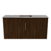 Mondiaz JOYA-DLUX 80cm toiletmeubel - kleur Walnut - Wastafel FAYE positie Midden 1 kraangat kleur Oza. SW1424562