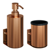 BRAUER Accessoireset - zeepdispenser - beker - met wand ophanging - magnetisch opzetvlak - geborsteld koper SW1471809