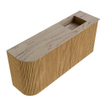 Mondiaz JOYA-DLUX 91.6cm toiletmeubel - ronding links kleur Oak - Wastafel FAYE positie Rechts Zonder kraangat kleur Arena. SW1423876