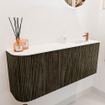 Mondiaz JOYA 101.6cm toiletmeubel - ronding links kleur Shadow - Wastafel FAYE positie Rechts 1 kraangat kleur Talc. SW1421435