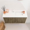 Mondiaz JOYA 70cm meuble de toilette - couleur Dusk - Vasque FAYE position Droite 1 trou de robinet couleur Talc. SW1421562
