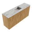 Mondiaz JOYA-DLUX 90cm toiletmeubel - kleur Oak - Wastafel FAYE positie Midden Zonder kraangat kleur Glace. SW1421958