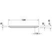 Duravit D Code receveur de douche 130x75x8.5cm acrylique rectangulaire blanc 0295848