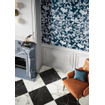 Cir Chromagic Decor-strip - 60x120cm - 10.0mm - gerectificeerd - Floral blue SW704695
