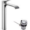 Hansgrohe vivenis mitigeur monocommande de lavabo 250 avec bouchon anti-courant d'air chrome SW642503