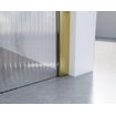 FugaFlow Eccelente Vetro inloopdouche - 180x200cm - ribbelglas - wandarm - Geborsteld Messing PVD (Goud) SW1468261
