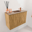 Mondiaz JOYA-DLUX 60cm meuble de toilette - couleur Oak - Vasque FAYE position Milieu 1 trou de robinet couleur Arena. SW1423884