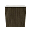 Mondiaz JOYA-DLUX 40cm toiletmeubel - kleur Shadow - Wastafel FAYE positie Links 1 kraangat kleur Ostra. SW1422979