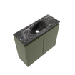 MONDIAZ TURE-DLUX Meuble toilette - 60cm - Army - EDEN - vasque Lava - position centrale - sans trou de robinet SW1103641