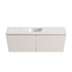 MONDIAZ TURE-DLUX meuble de toilettes 120 cm Linen. Lavabo EDEN Ostra position milieu. Avec 1 trou de robinet. SW1104930