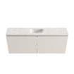 MONDIAZ TURE-DLUX Meuble toilette - 120cm - Linen - EDEN - vasque Ostra - position centrale - 1 trou de robinet SW1104930