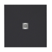 FugaFlow Eccelente Anto Douchebak - 100x100cm - antislip - antibacterieel - mineraalmarmer - vierkant - mat zwart SW1450385