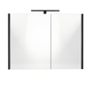 Best Design Halifax spiegelkast 80x60cm met opbouwverlichting MDF zwart mat SW815944