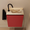 MONDIAZ TURE-DLUX Meuble WC 40 cm Fire. EDEN lavabo Frappe position à droite. Avec 1 trou de robinet. SW1102781