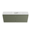 MONDIAZ TURE-DLUX meuble de toilettes 120 cm Army. EDEN lavabo Opalo position milieu. Avec 1 trou de robinet. SW1104205