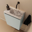 MONDIAZ TURE-DLUX Meuble toilette - 40cm - Greey - EDEN - vasque Glace - position droite - sans trou de robinet SW1103333