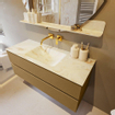 MONDIAZ VICA-DLUX Ensemble meuble de salle de bains - 120cm - meuble bas oro - 2 tiroirs - lavabo encastré cloud central - sans trous de robinet - version hauteur 60cm - frape SW1089188