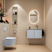 MONDIAZ TURE-DLUX Meuble de WC 80 cm Clay. Lavabo EDEN Opalo position milieu. Avec 1 trou de robinet. SW1104255