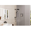 Hansgrohe Fixfit Square muuraansluitbocht m. terugslagklep mat zwart SW297535