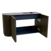 Mondiaz JOYA-DLUX 71.6cm toiletmeubel - ronding links kleur Shadow - Wastafel FAYE positie Rechts Zonder kraangat kleur Sombra. SW1425226