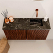 Mondiaz JOYA-DLUX 80cm toiletmeubel - kleur Ruby - Wastafel FAYE positie Rechts Zonder kraangat kleur Lava. SW1423623