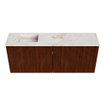 Mondiaz JOYA-DLUX 100cm toiletmeubel - kleur Ruby - Wastafel FAYE positie Links 1 kraangat kleur Frappe. SW1423491