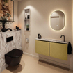 MONDIAZ TURE-DLUX Meuble de toilettes 100cm Oro. EDEN vasque Glace position droite. Avec 1 trou de robinet. SW1103435