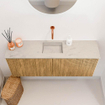 Mondiaz JOYA-DLUX 100cm toiletmeubel - kleur Oak - Wastafel FAYE positie Midden Zonder kraangat kleur Opalo. SW1422125