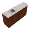 Mondiaz JOYA-DLUX Meuble de salle de bains 91,6cm - arrondi droite couleur Ruby - Vasque FAYE position Gauche Sans trou de robinet couleur Glace SW1423592